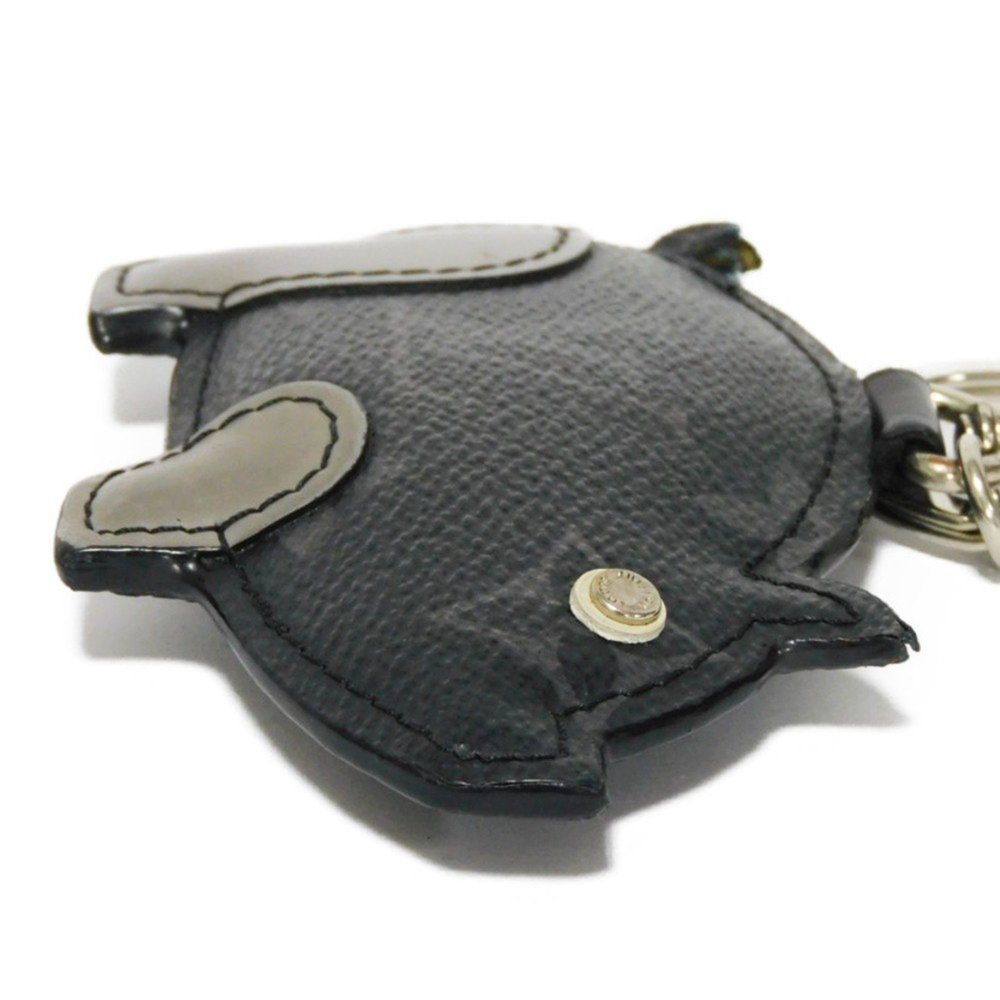 LOUIS VUITTON Keychain Portocle Animal Pig LV Logo Flower Keyring Bag Charm M... - Picture 2 of 16